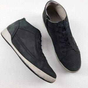 Dansko Onyx High Top Sneaker Boot Womens 10.5-11 EU 41 Black Suede Side Zip